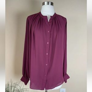 Babaton Aritzia Burgundy Blouse S
